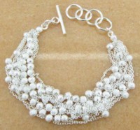 bonita pulsera de plata 925mm