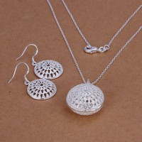 set pendientes y colgante plata ley 925mm