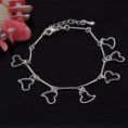 pulsera corazones plata 925mm