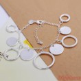 pulsera circulos plata ley 925mm